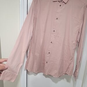 H&M Men's Light Pink Shirt Jacket